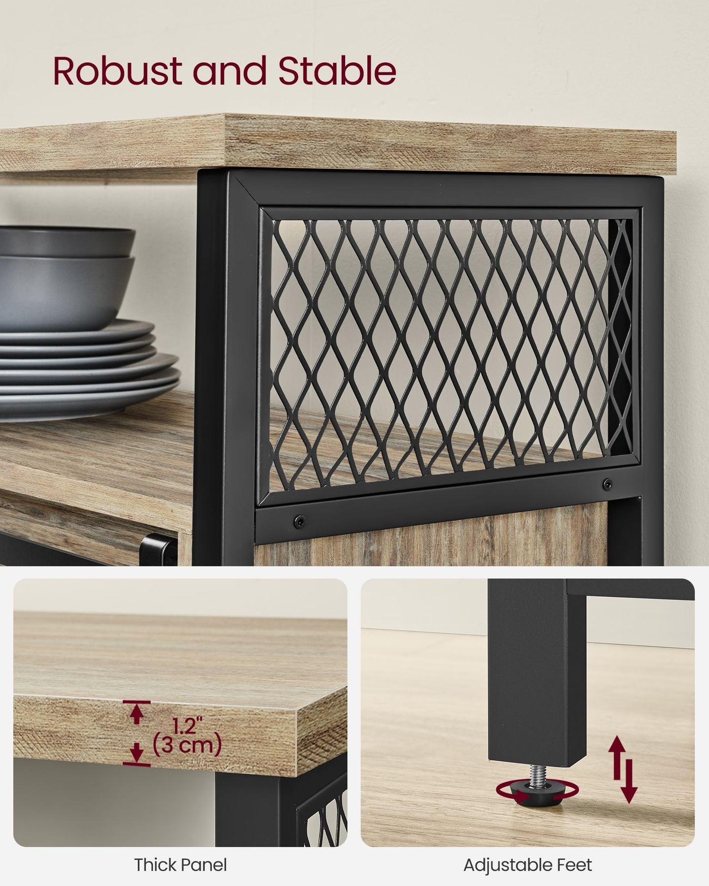 Sideboard - Wood - Turquoise - Adjustable Shelf with Sliding Barn Doors