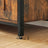 Storage Cabinet - Wood - Rustic Brown and Black - Multi-Functional with Wine Holder
