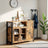 Sideboard - 3-Door Storage Cabinet - Wood - Rustic Brown and Black