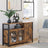 Storage Sideboard - Wood - Rustic Brown and Black