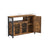 Storage Sideboard - Wood - Rustic Brown and Black