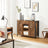 Industrial Sideboard - Wood - Rustic Brown and Black - Drawer and Storage Shelves