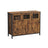 Sideboard - Glass - Rustic Brown and Black