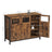 Sideboard - Glass - Rustic Brown and Black