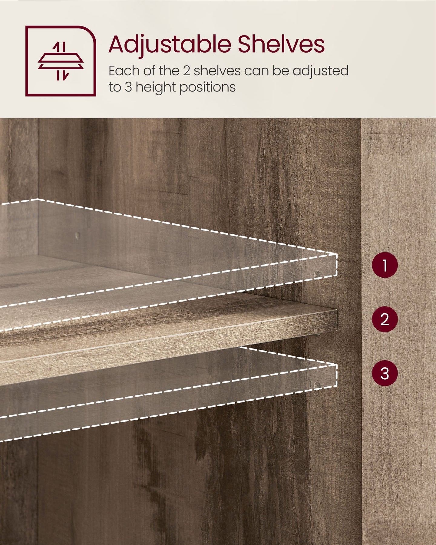 Sideboard - Steel - Rustic Brown and Black