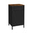 Storage Cabinet - Steel Frame - Rustic Brown and Black - Adjustable Shelf
