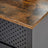 Storage Cabinet - Steel Frame - Rustic Brown and Black - Adjustable Shelf