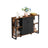 Sideboard - Steel Frame - Rustic Brown and Black - Kitchen Cupboard with Drawer and Shelves