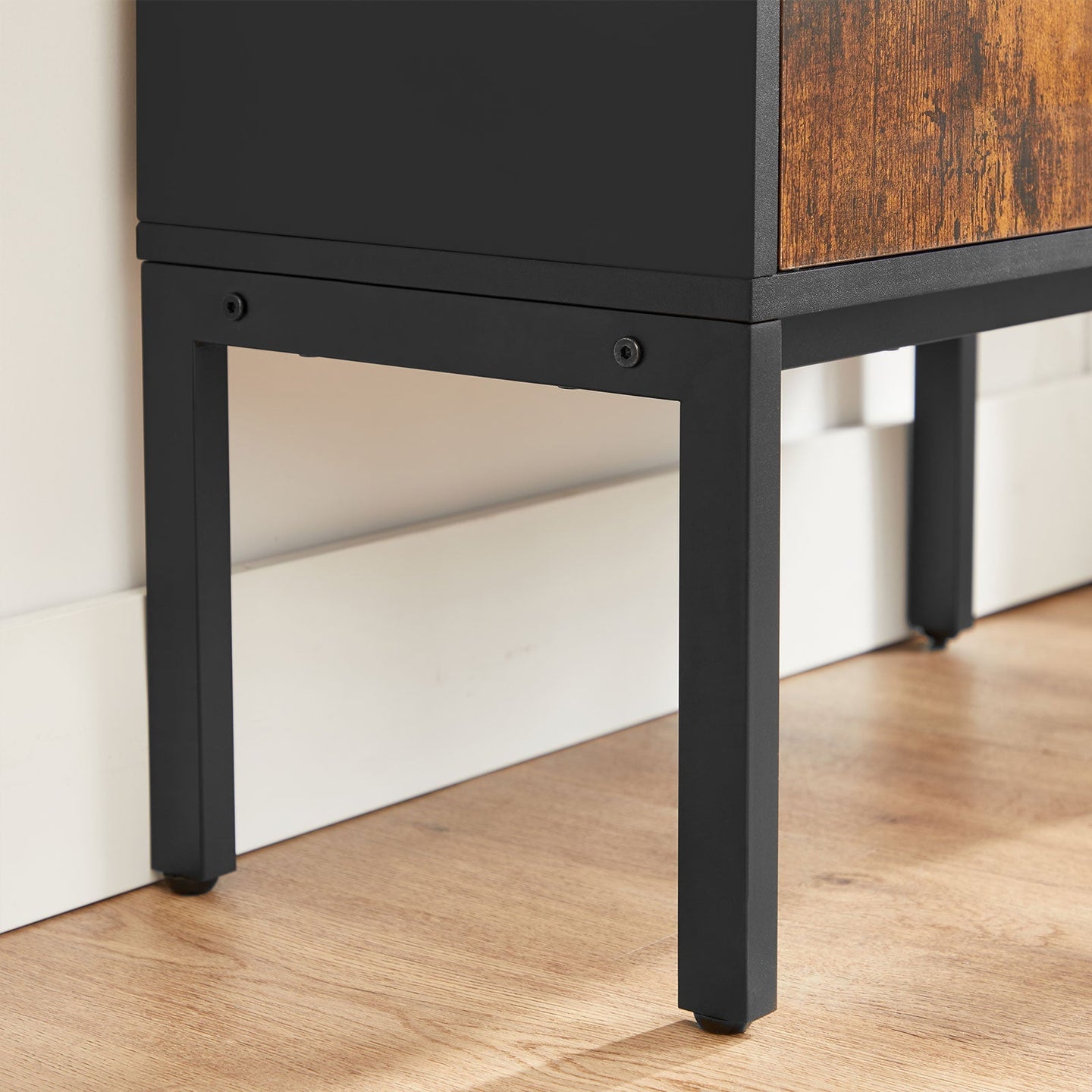 Sideboard - Steel Frame - Rustic Brown and Black