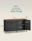 Storage Cabinet Metal Cabinet - Wood and Steel - Rustic Brown and Ink Black