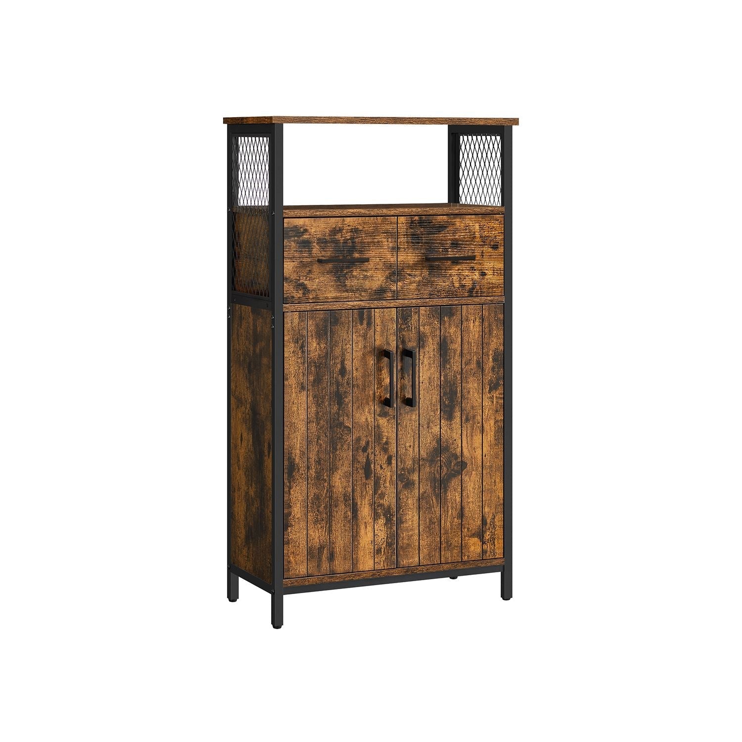Multipurpose Sideboard - Steel Frame - Drawer and Adjustable Shelf