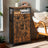 Slim Freestanding Storage Cabinet - Steel Frame - Brown and Black - Multipurpose with Drawer and Adjustable Shelf