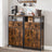 Multipurpose Sideboard - Steel Frame - Drawer and Adjustable Shelf