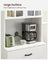 Freestanding Kitchen Cabinet - Wood - Cloud White - Glass Doors