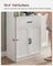 Freestanding Kitchen Cabinet - Wood - Cloud White - Glass Doors