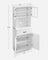 Freestanding Kitchen Cabinet - Wood - Cloud White - Glass Doors