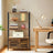 Bookcase - Wood - Rustic Brown - Floor Standing with 3 Shelves and 2 Shutter Doors