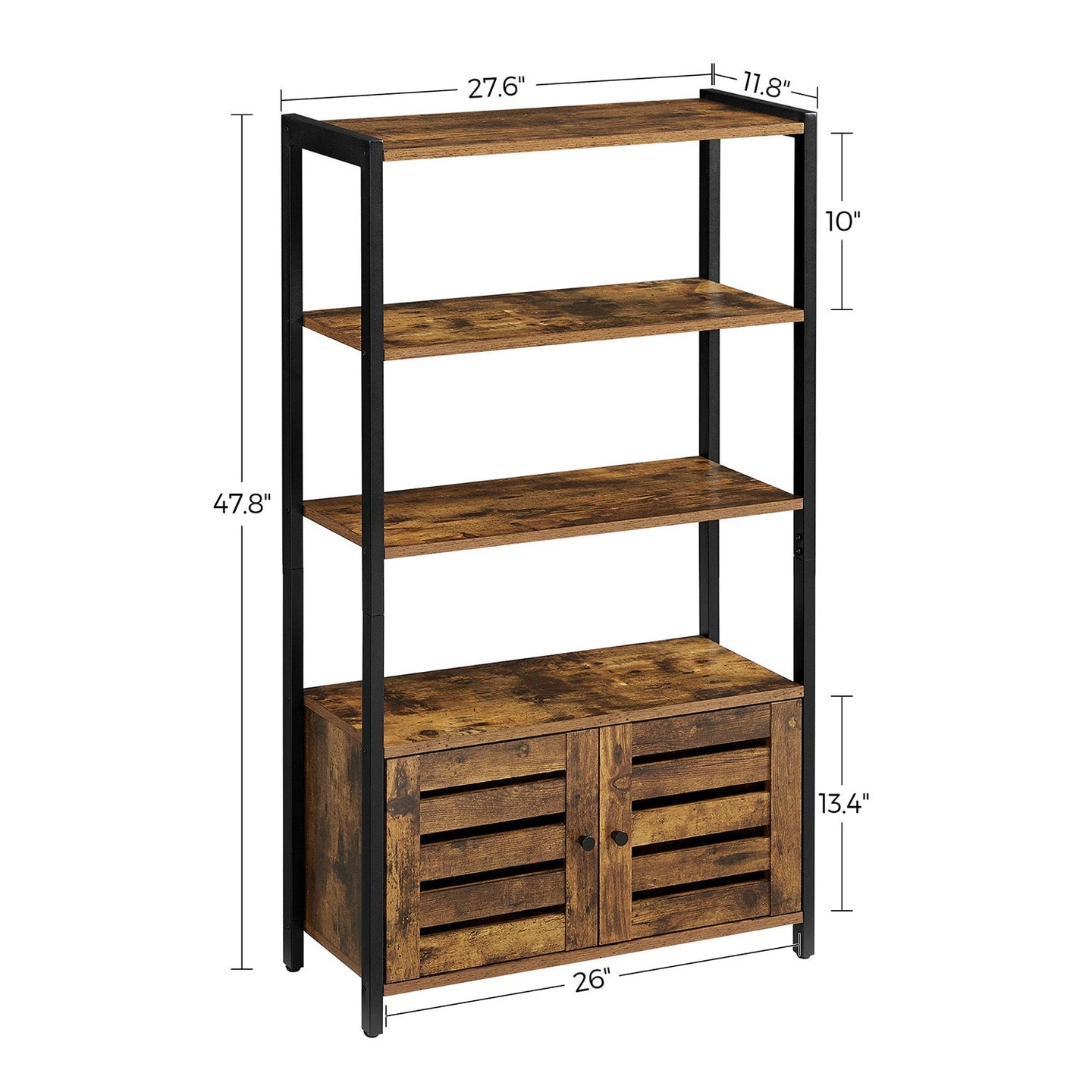 Floor Standing Cabinet - Wood - Rustic Brown