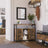 Floor Standing Cabinet - Wood - Rustic Brown - Multi-Functional Storage with Louvred Doors