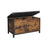 Storage Bench - Synthetic Leather - Black and Rustic Brown