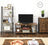 1 Drawer Floor Cabinet - Particleboard and Steel - Rustic Brown