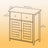 Storage Cabinet - Wood - Rustic Brown - Louvered Doors and Drawer
