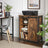 Storage Cabinet - Steel - Rustic Brown and Black - Adjustable Shelves