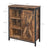 Storage Cabinet - Steel - Rustic Brown and Black - Adjustable Shelves