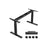 Electric Standing Desk Frame - Metal - Black - Height Adjustable with Double Motor and Memory Function