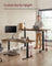 Electric Standing Desk Frame - Metal - Black - Height Adjustable with Double Motor and Memory Function