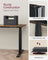 Electric Standing Desk Frame - Metal - Black - Height Adjustable with Double Motor and Memory Function