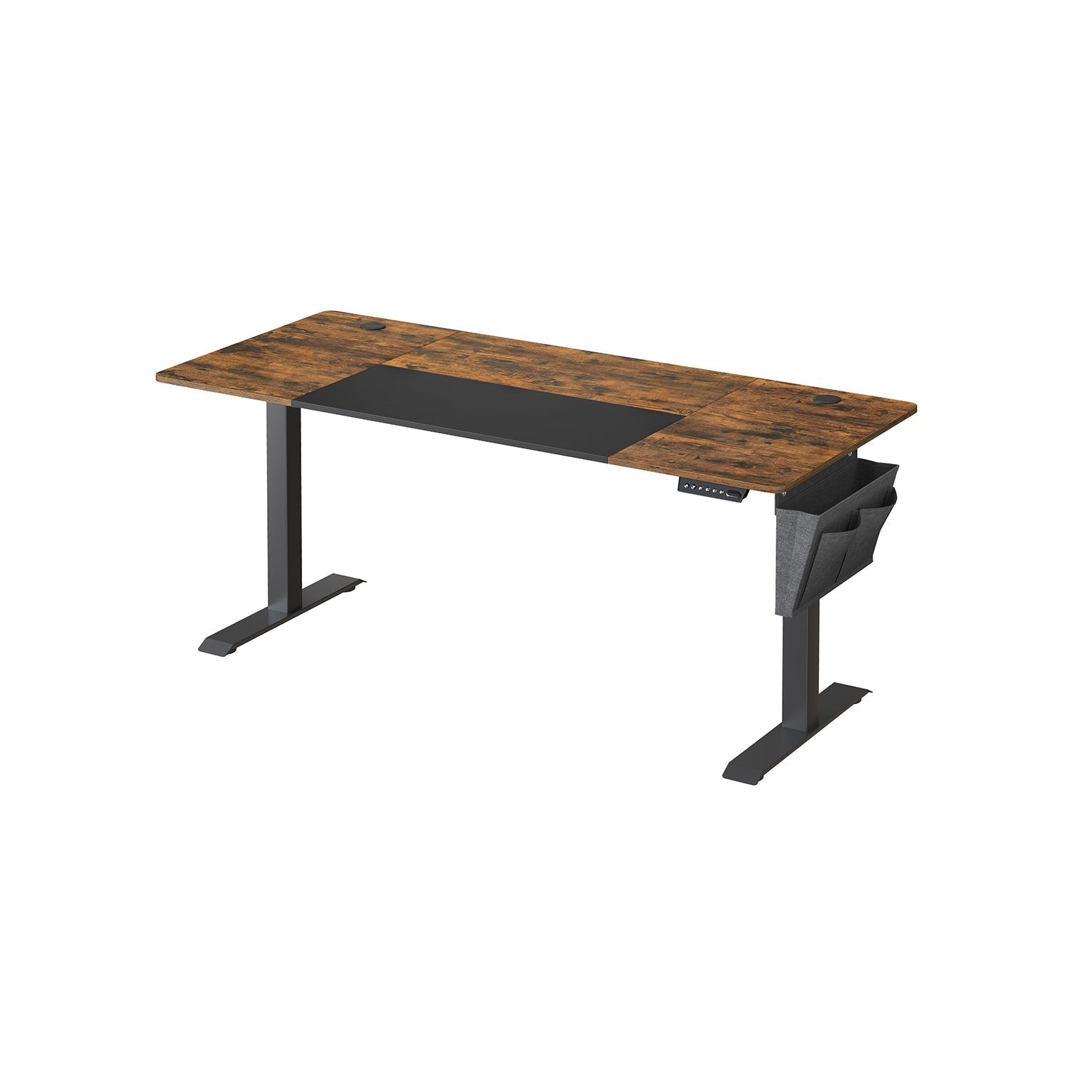 Height Adjustable Desk - Wood - Rustic Brown - Four Memorable Heights