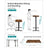 Height Adjustable Desk - Wood - Rustic Brown and Black - Electric with Memory Function
