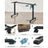 Height Adjustable Desk - Wood - Rustic Brown and Black - Electric with Memory Function