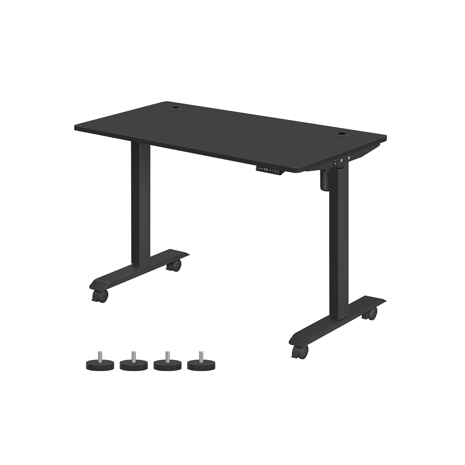 Height Adjustable Electric Standing Desk - Wood - Black - Memory Function with Continuous Height Adjustment