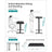Height Adjustable Electric Standing Desk - Wood - Black - Memory Function with Continuous Height Adjustment