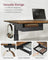 Height Adjustable Electric Standing Desk - MDF - Rustic Brown and Black - Continuous Adjustment with Memory Function