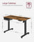Height Adjustable Electric Standing Desk - MDF - Rustic Brown and Black - Continuous Adjustment with Memory Function