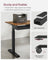Height Adjustable Electric Standing Desk - MDF - Rustic Brown and Black - Continuous Adjustment with Memory Function