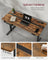 Electric Standing Desk - Particle Board - Rustic Brown and Black - Height Adjustable with Memory Function