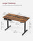 Electric Standing Desk - Particle Board - Rustic Brown and Black - Height Adjustable with Memory Function