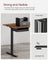 Electric Standing Desk - Particle Board - Rustic Brown and Black - Height Adjustable with Memory Function