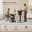 Electric Standing Desk - Metal - Natural Finish - Height Adjustable with Memory Function and Storage Solutions