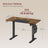 Electric Standing Desk - Metal - Natural Finish - Height Adjustable with Memory Function and Storage Solutions