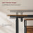 Electric Standing Desk - Metal - Natural Finish - Height Adjustable with Memory Function and Storage Solutions