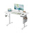 Height Adjustable Desk - Engineered Wood - Cloud White - Electric with 4 Memory Heights and Storage Pocket