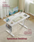 Height Adjustable Desk - Engineered Wood - Cloud White - Electric with 4 Memory Heights and Storage Pocket