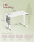 Height Adjustable Desk - Engineered Wood - Cloud White - Electric with 4 Memory Heights and Storage Pocket