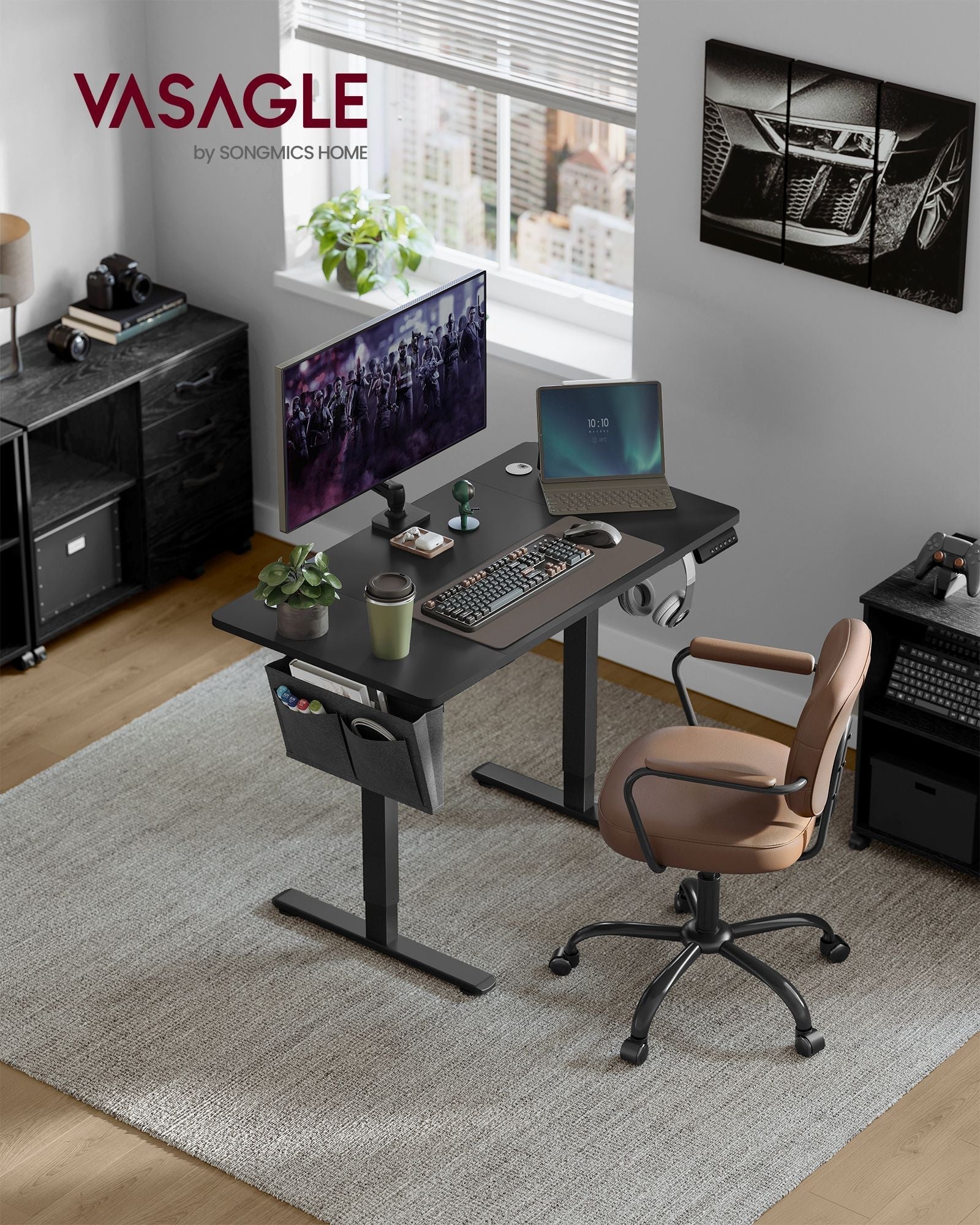 Height Adjustable Desk - Cloud White - Electric