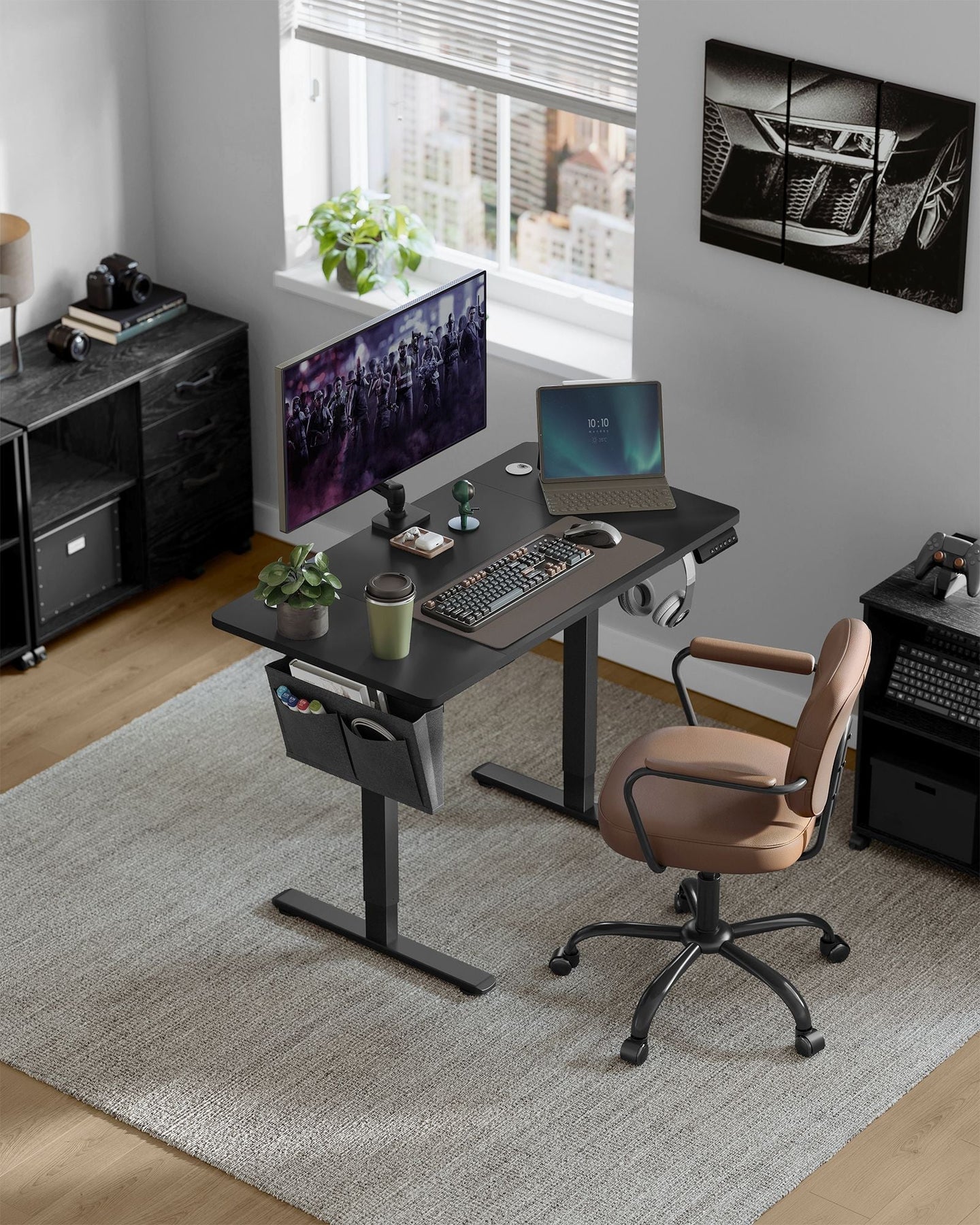 Height Adjustable Desk - Cloud White - Electric